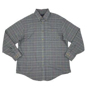 Vintage Par Four Golf Shirt Men's Size L Plaid Long Sleeve Button Down 90s *READ